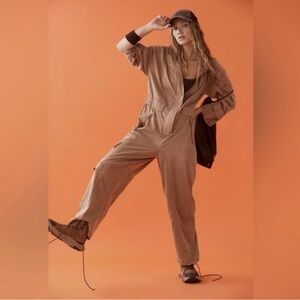 Free People Fly High Jumpsuit Onesie... (Color Walnut 🤎 / Size Large) *NWT!